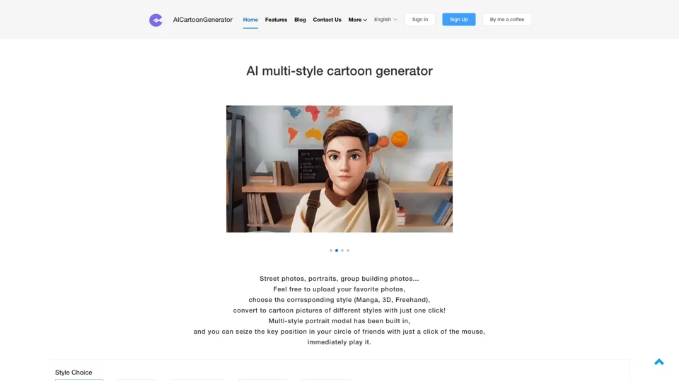 AI multi-style cartoon generator