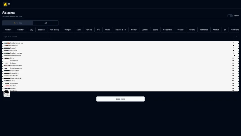 Charstar: Chat with virtual AI characters