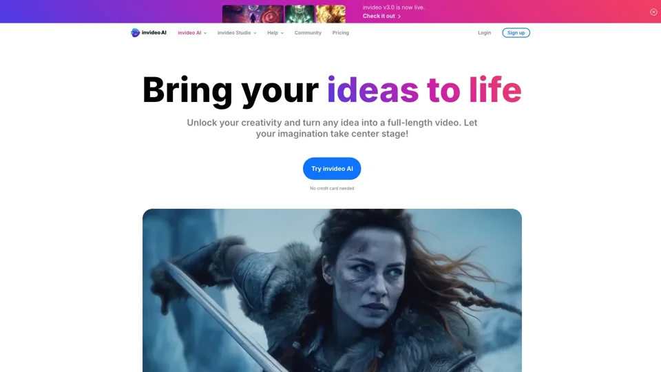 Invideo AI - Bring your Ideas to life