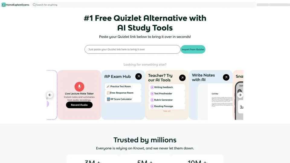 #1 Free Quizlet Alternative | Knowt