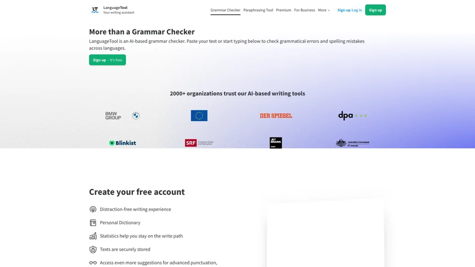 Free AI Grammar Checker - LanguageTool