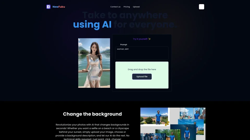 NewFuku | Modify outfits with advanced AI technology.