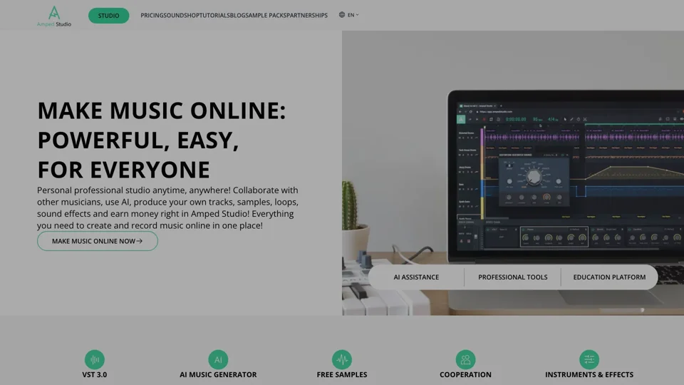 Make music online - Amped Studio