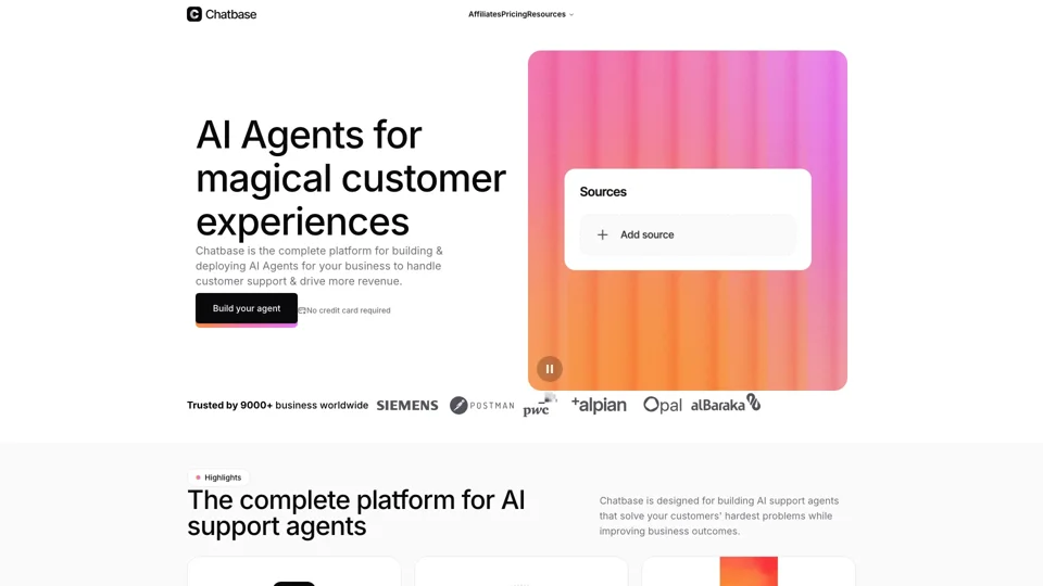 Chatbase | The complete platform for chat-based AI Agents