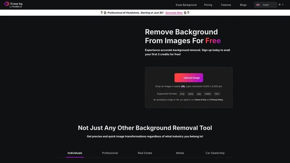 Free Background Image Remover: Remove BG from HD Images Online - Erase.bg