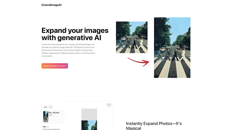 ExtendImageAI - Expand your images with generative AI - Try it for free