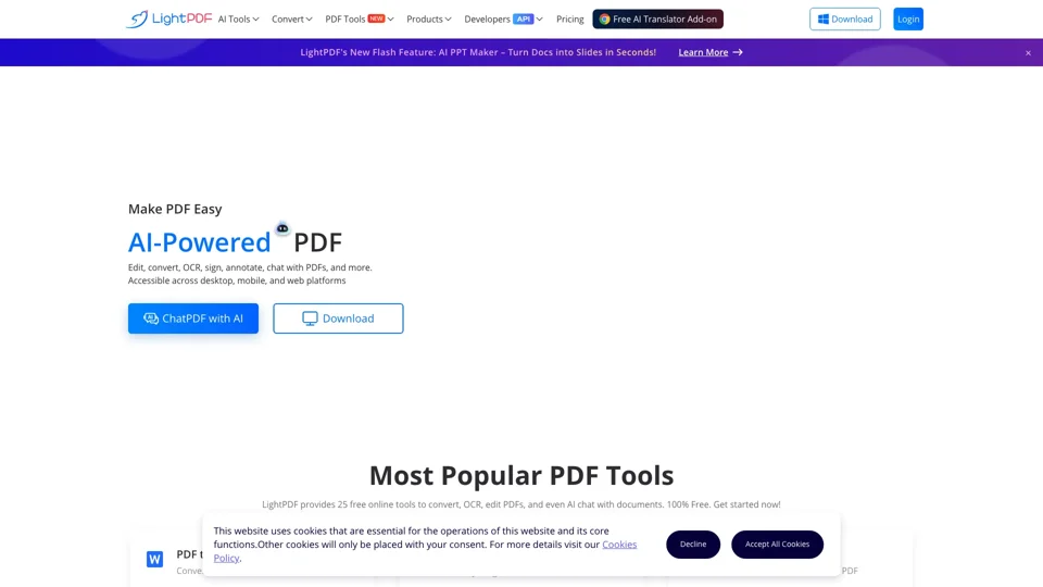AI-Powered Free Online PDF Editor, Converter & Reader - LightPDF
