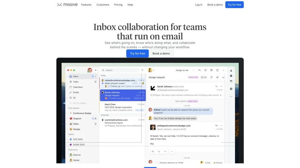 Missive · Inbox collaboration for teams that run on email