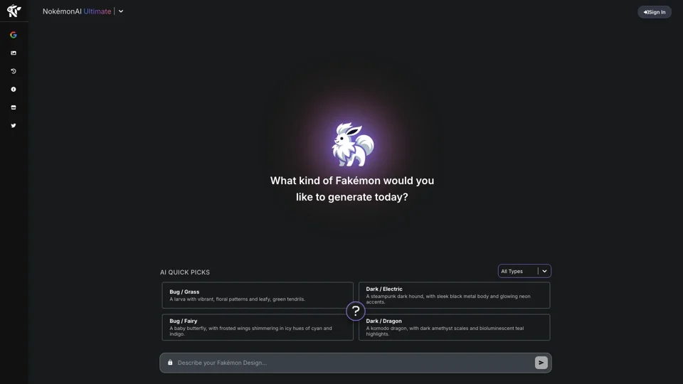NokémonAI - Generate Your Own Fakémon with AI