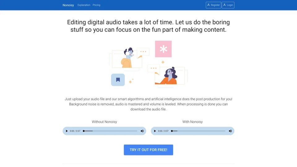 Nonoisy background noise removal