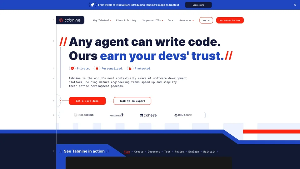 Tabnine AI Code Assistant | private, personalized, protected
