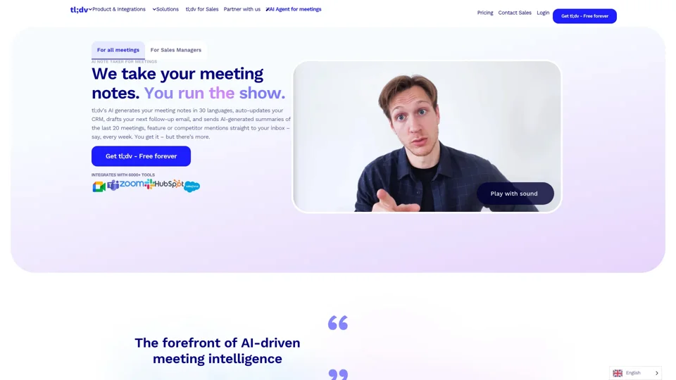 tl;dv.io | AI Notetaker for Zoom, MS Teams & Google Meet