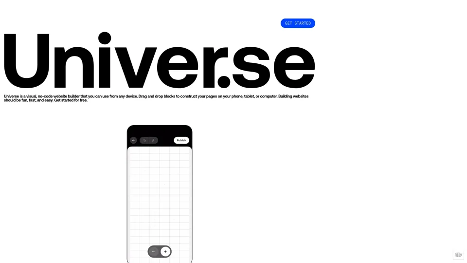 Design sites with no code | Universe Website Builder