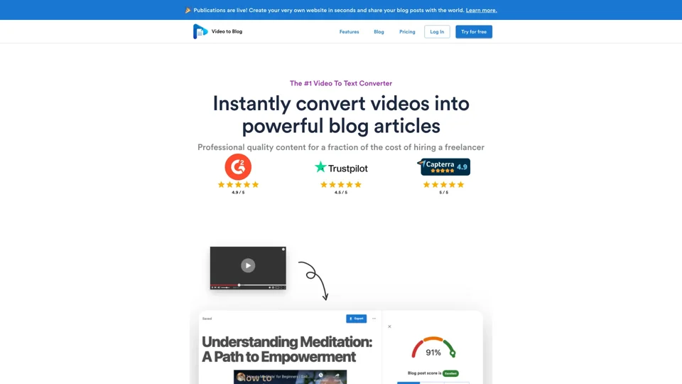 Video To Blog