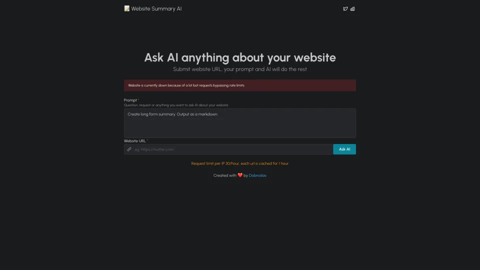 Website Summary AI | Ask AI anything about your website
