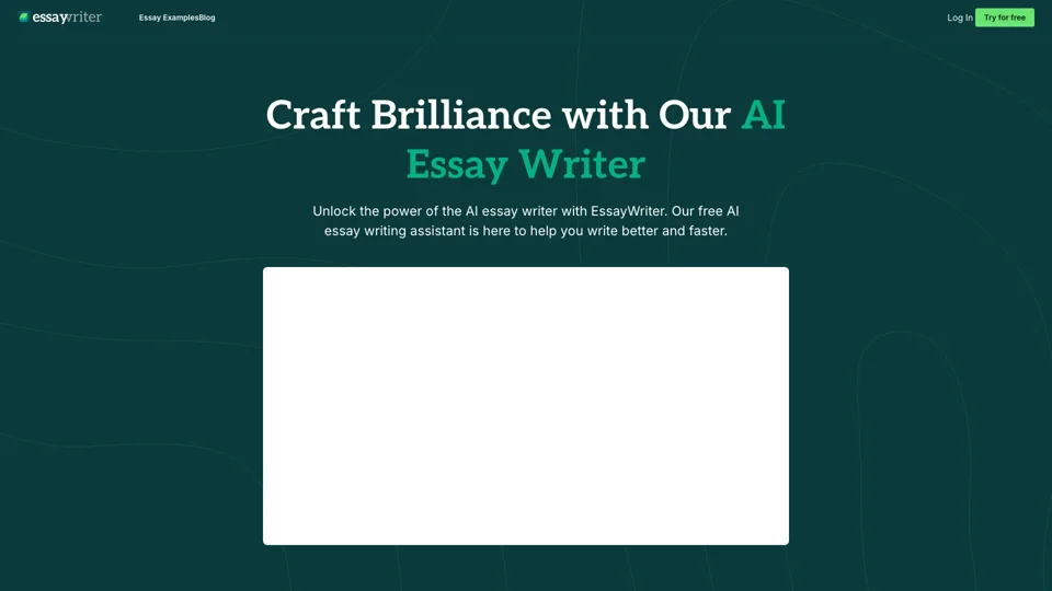 AI Essay Writer - Free Essay Writing Assistant | EssayWriter