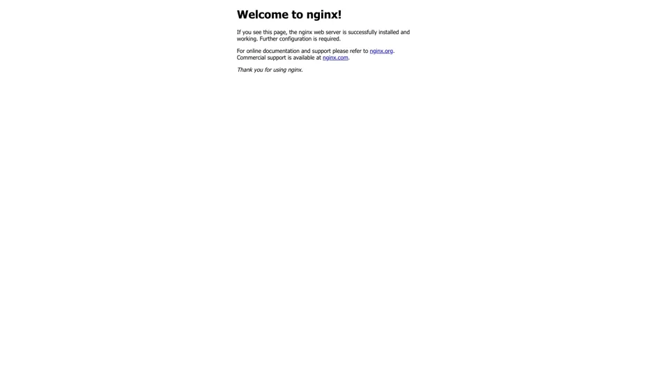 Welcome to nginx!