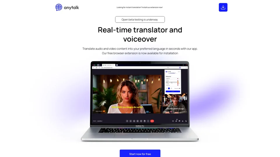 Anytalk – Real-time translator and voiceover