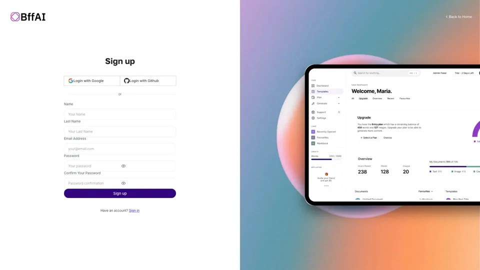 BFF AI - Your AI Best Friend for Text, Image, and Code Creation | Register