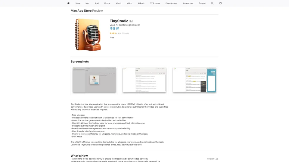 ‎TinyStudio on the Mac App Store