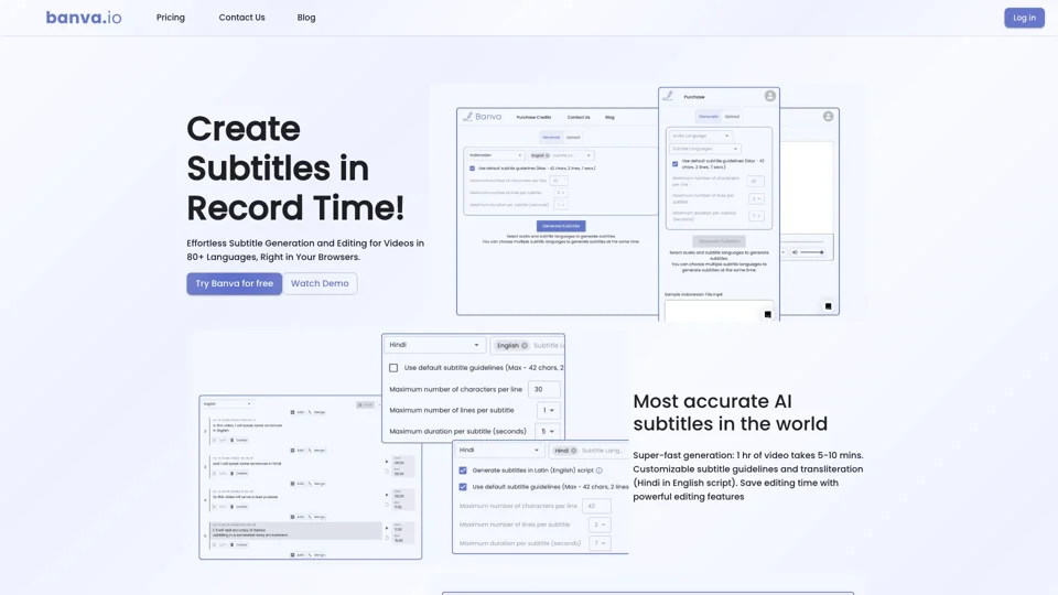 Banva | AI Subtitling, Transcription & Translation
