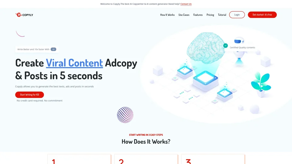 Copyly – The best AI Copywriter & AI Content generator