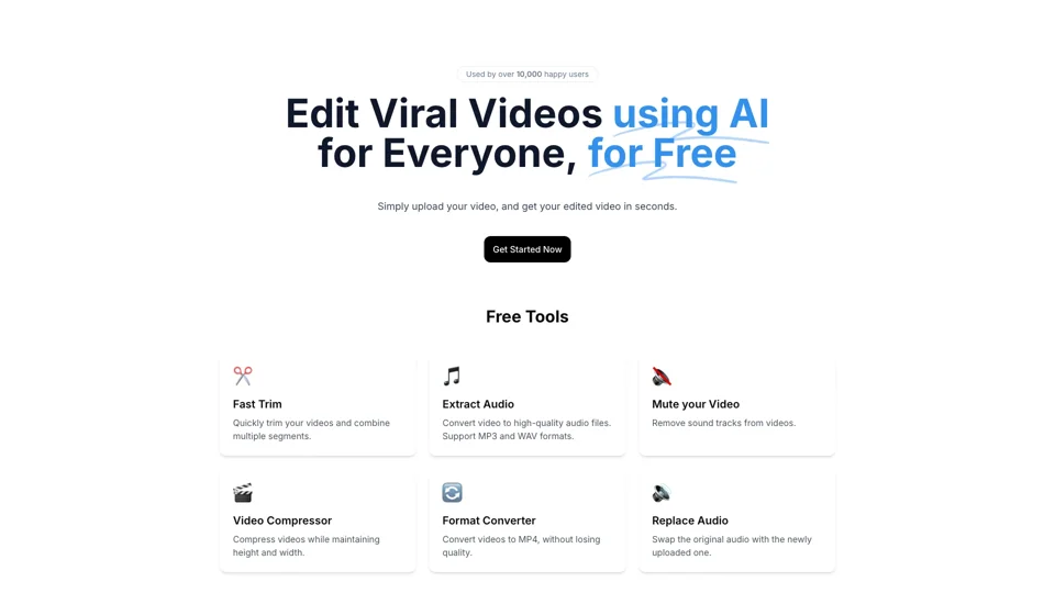 AI Video Editor - Edit and Subtitle Videos Online