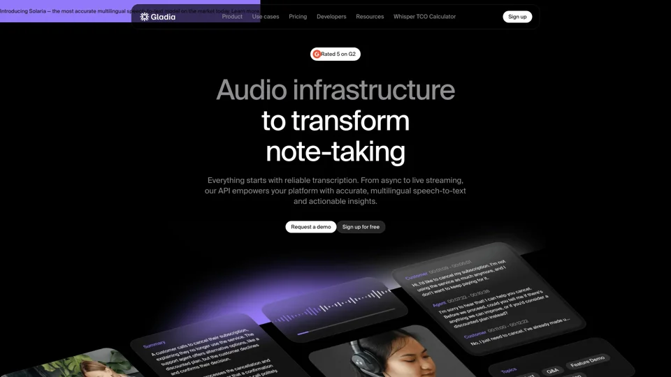 Gladia I Audio Transcription API