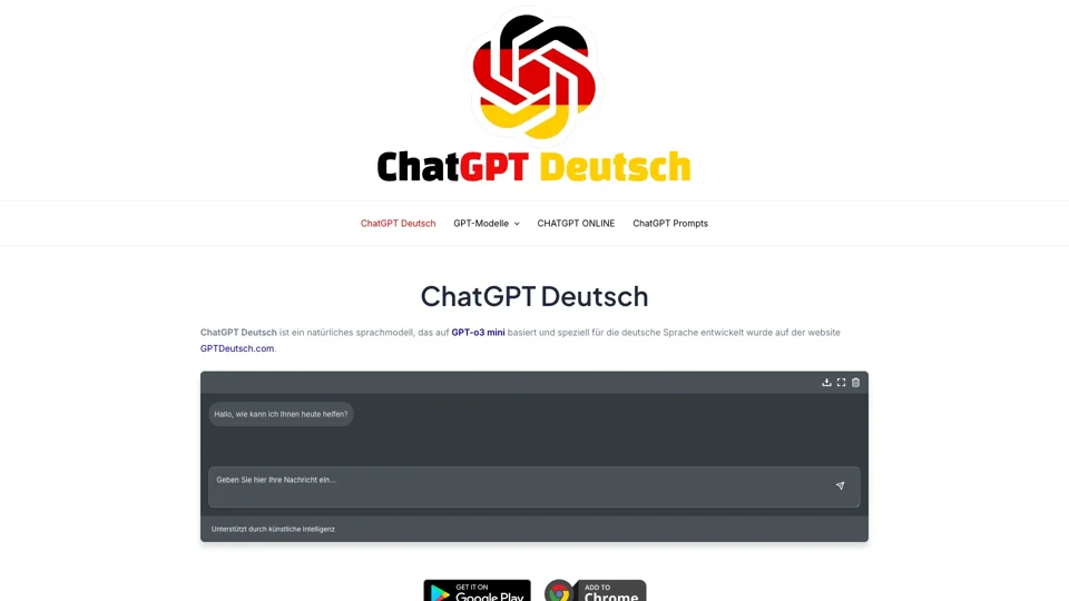 ChatGPT Deutsch - Chat GPT Kostenlos ohne Anmeldung