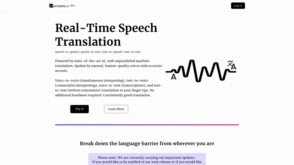 Interpre-X: Real-Time Speech Translation