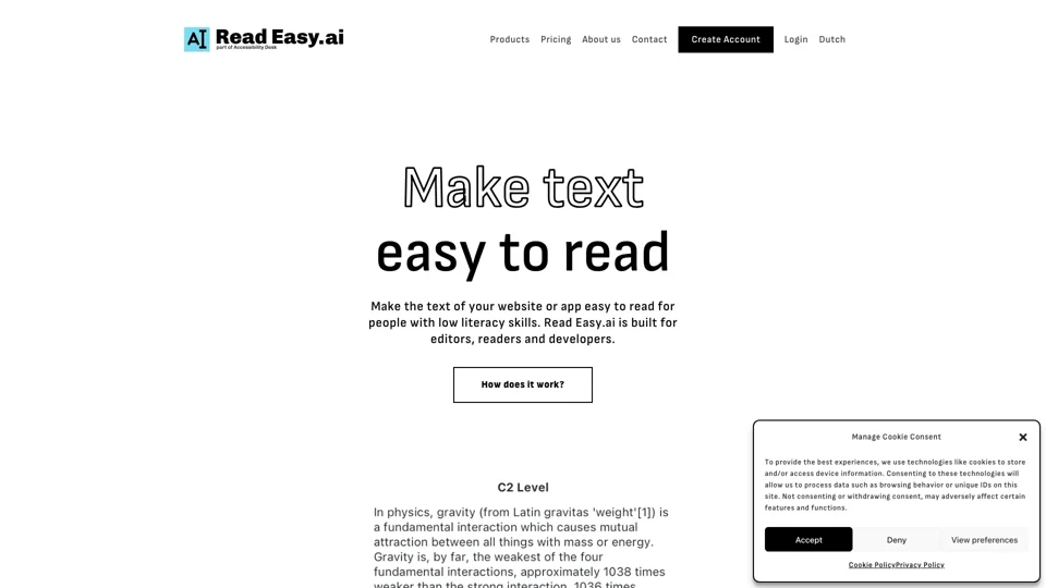Read Easy.ai — Make text easy to read
