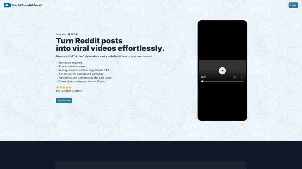 StoryTok - Generate Viral Content