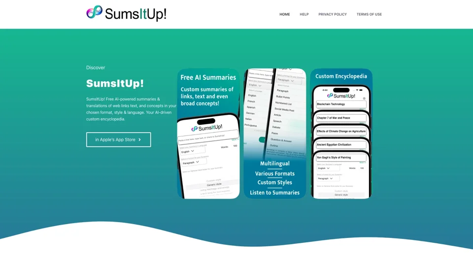 SumsItUp – Using AI to Summarize, Reformat & Translate
