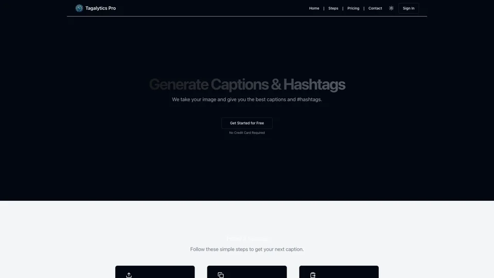 Tagalytics Pro - AI-Driven Caption & Hashtag Generator