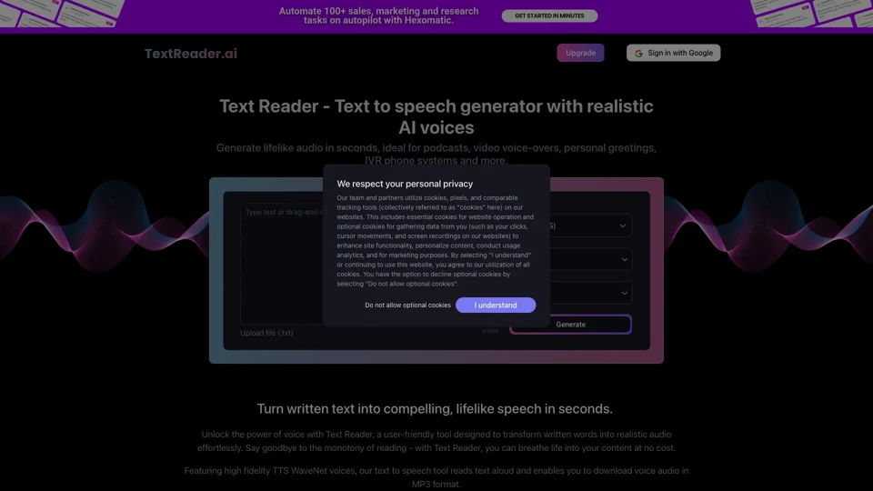 Text Reader - Free text to speech generator with realistic AI voices