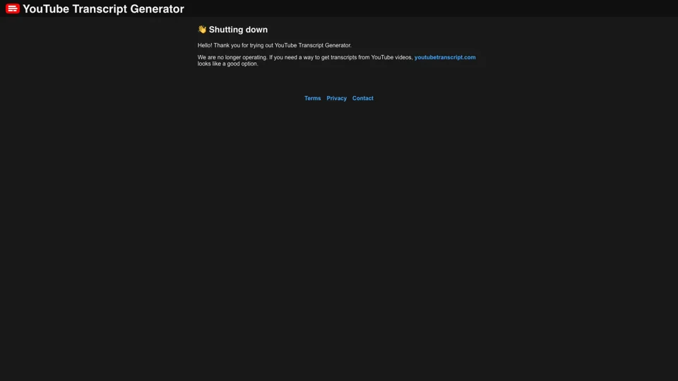 YouTube Transcript Generator