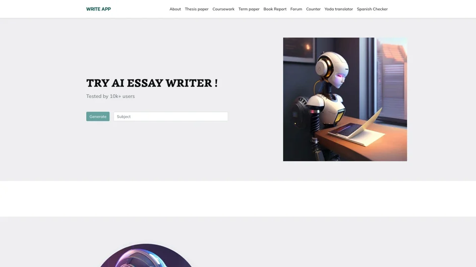 AI Paper Writer - WriteApp!