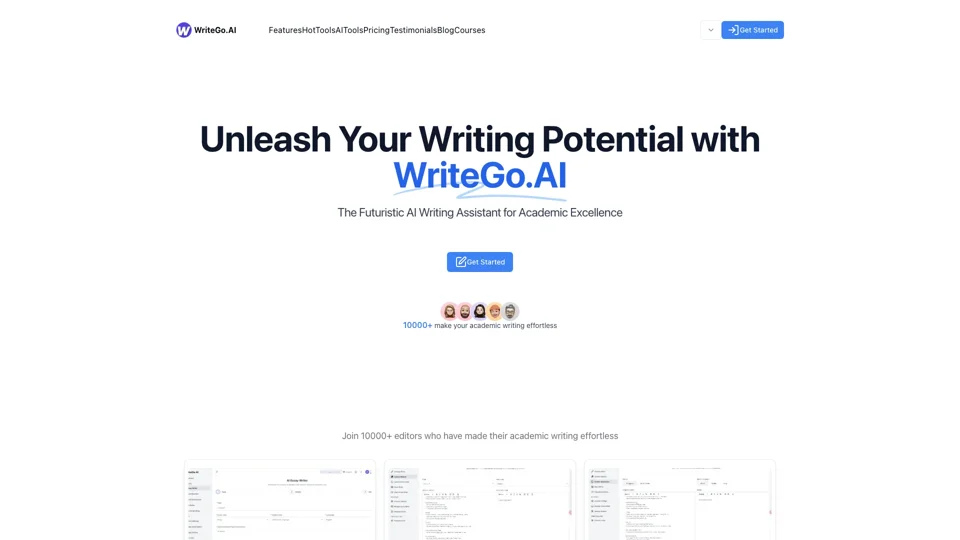 WriteGo.AI - Elevate Your Academic Writing with AI | Essay Writer &amp; Content Tools