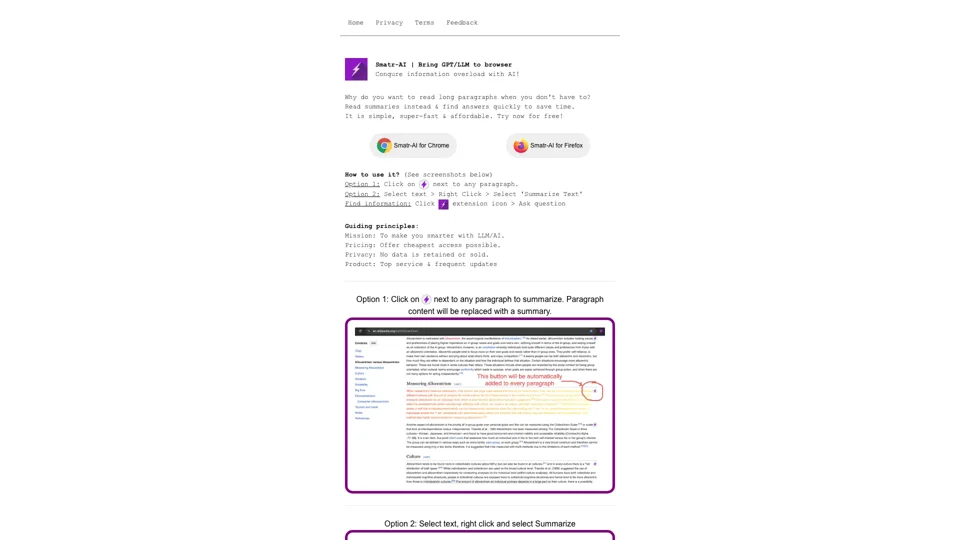 Smatr-AI - GPT, LLM for browser