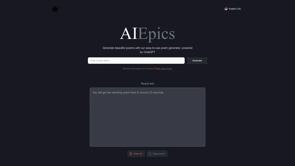 AI Poem Generator - Try Free | AIEpics