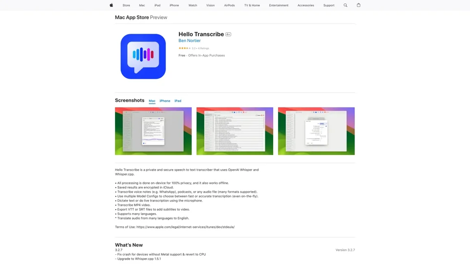 ‎Hello Transcribe on the App Store