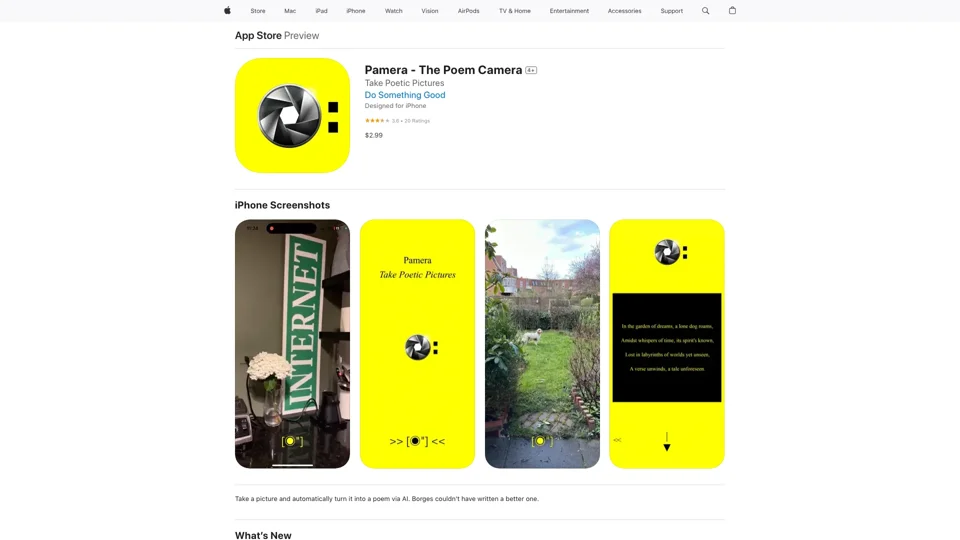 ‎Pamera - The Poem Camera on the App Store