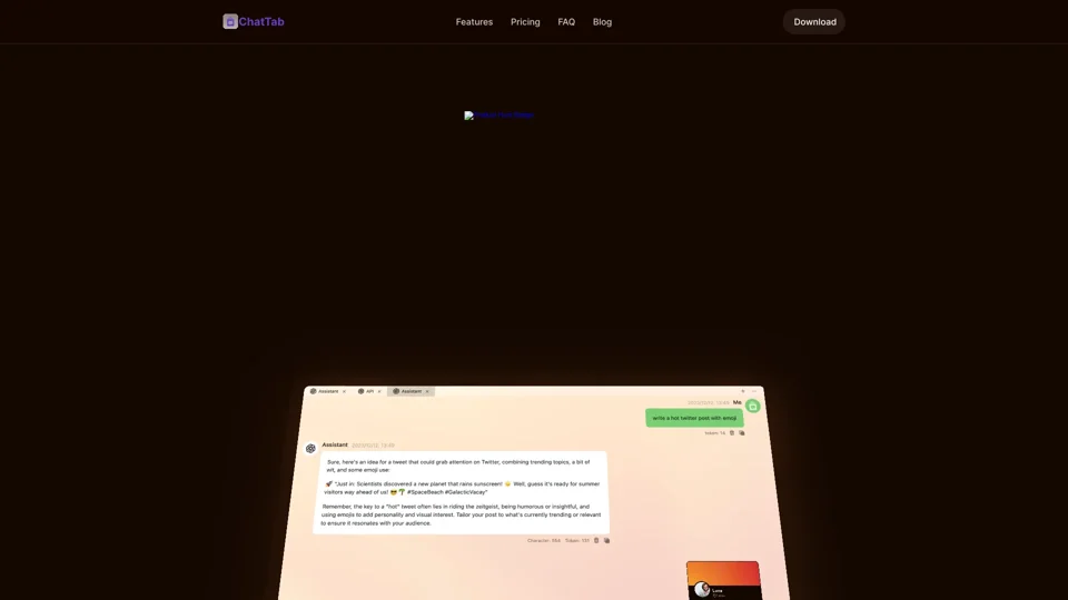 ChatTab - ChatGPT Desktop App for macOS - Free download