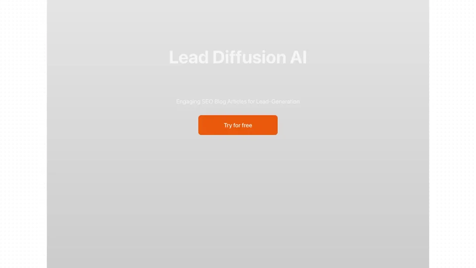 Lead Diffusion AI