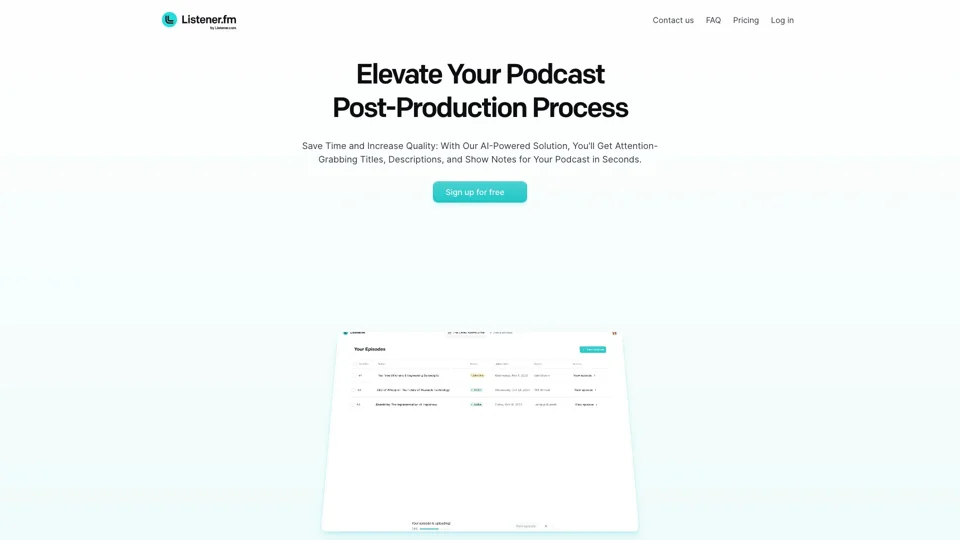 Listener.fm - Instantly enhance your podcast with AI