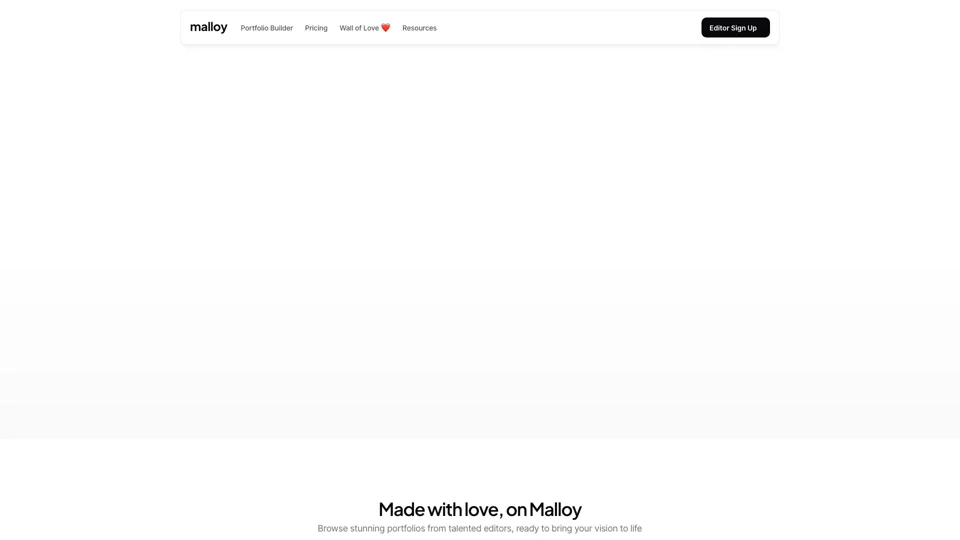 Malloy - The World's Destination for Video Editors