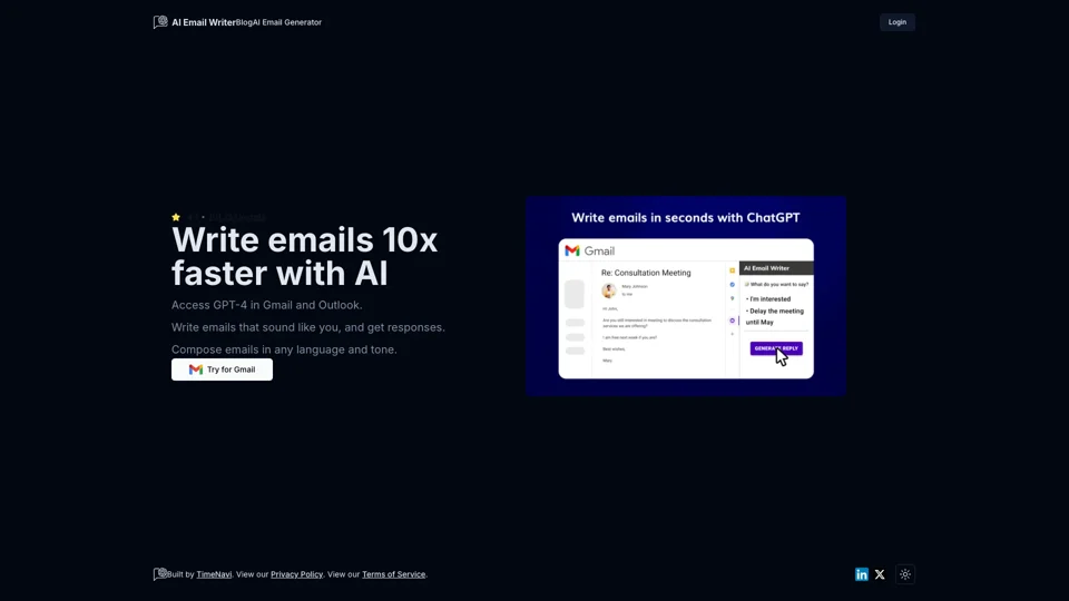 AI Email Writer - Write emails 10x faster using AI
