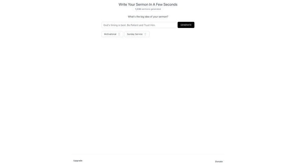 Write Your Sermon In Seconds, Not Hours.