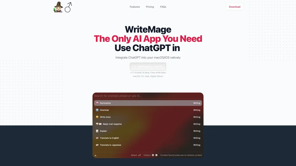 WriteMage - The Only AI App you need