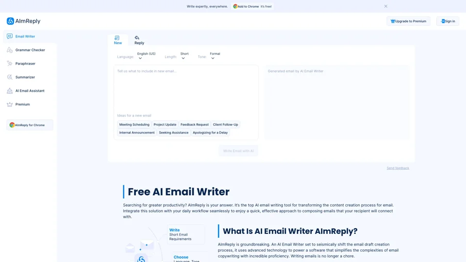 Free AI Email Writer - AImReply